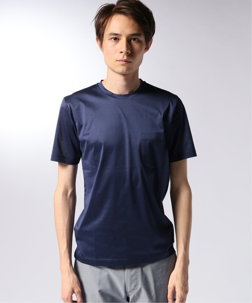 EDIFICE(エディフィス)の「CITA / チータ クルーネック ポケット Tシャツ(Tシャツ/カットソー・メンズ・ホワイト/ブラック/グレー/ボルドー/ネイビー・44/46/48/50)」の18枚目の写真