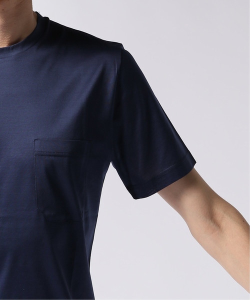 EDIFICE(エディフィス)の「CITA / チータ クルーネック ポケット Tシャツ(Tシャツ/カットソー・メンズ・ホワイト/ブラック/グレー/ボルドー/ネイビー・44/46/48/50)」の10枚目の写真