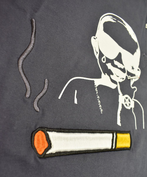 StarLean（スターリアン）の「【StaR★Leone】×【BRICK TOWN】コラボ　BABY Tee 「SMOKE」（Tシャツ/カットソー・メンズ・ブラック/ネイビー・1/3/2）」の11枚目の写真