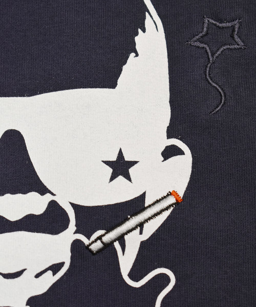 StarLean（スターリアン）の「【StaR★Leone】×【BRICK TOWN】コラボ　BABY Tee 「SMOKE」（Tシャツ/カットソー・メンズ・ブラック/ネイビー・1/3/2）」の13枚目の写真