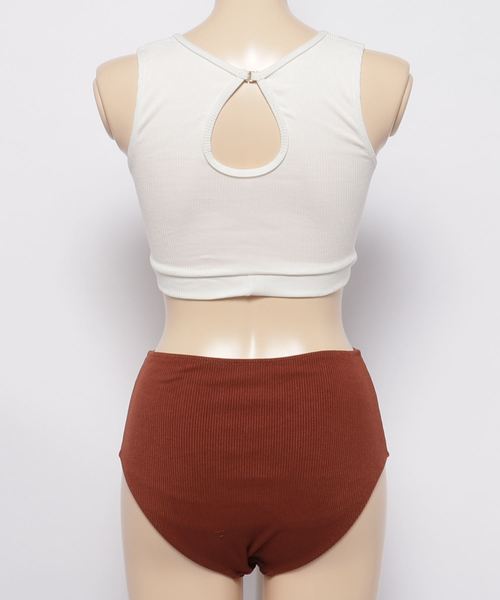 Dita（ディータ）の「【3点セット】スカート付きホルターネックビキニ＆ショーツセット【RT】（水着・レディース・ブラック/ホワイト系その他/ホワイト/ブラック系その他・M/L/XL）」の11枚目の写真