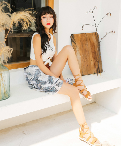 Dita（ディータ）の「【3点セット】スカート付きホルターネックビキニ＆ショーツセット【RT】（水着・レディース・ブラック/ホワイト系その他/ホワイト/ブラック系その他・M/L/XL）」の21枚目の写真