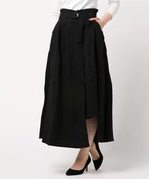 ツイルベルト付きフレアスカート