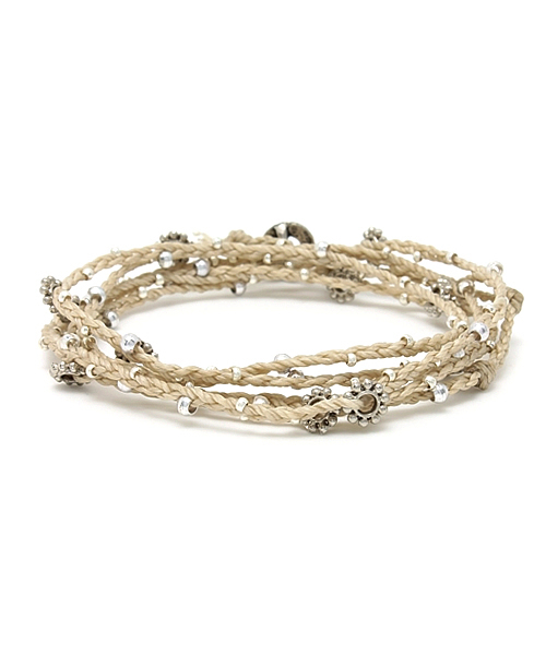 bpr BEAMS(ビーピーアール ビームス )の「WAKAMI / ロングブレス(ブレスレット・メンズ・グレー/ブラック/ベージュ/ライトブラウン/ダークブラウン/レッド/グリーン・ONE SIZE)」の1枚目の写真