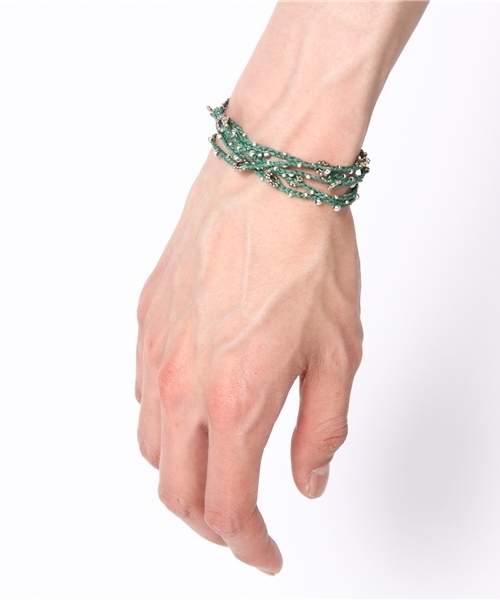 bpr BEAMS(ビーピーアール ビームス )の「WAKAMI / ロングブレス(ブレスレット・メンズ・グレー/ブラック/ベージュ/ライトブラウン/ダークブラウン/レッド/グリーン・ONE SIZE)」の8枚目の写真