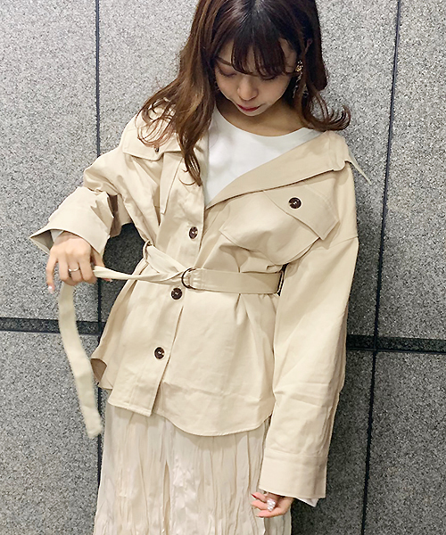 apres jour（アプレジュール）の「アソートCPOジャケット【ZOZOTOWN限定アイテム】（テーラードジャケット・レディース・ベージュ/オフホワイト/その他/ライトベージュ・フリー）」の4枚目の写真