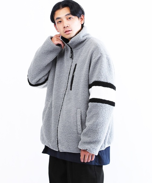 KANGOL（カンゴール）の「KANGOL 別注 カンゴール リバーシブル シープ ボア フリース ジャケット（ブルゾン・メンズ・ブラック/ベージュ/ブラウン/ホワイト系その他/グレイッシュベージュ/ホワイト系その他2/グレー/ホワイト×ブラック/ブラウン系その他・MEDIUM/LARGE/X-LARGE/XX-LARGE）」の21枚目の写真