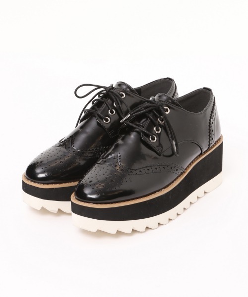 PAGEBOY(ページボーイ)の「厚底レースアップ/オックスフォードシューズ(その他シューズ・レディース・チャコールグレー/ブラック・MEDIUM/LARGE)」の5枚目の写真