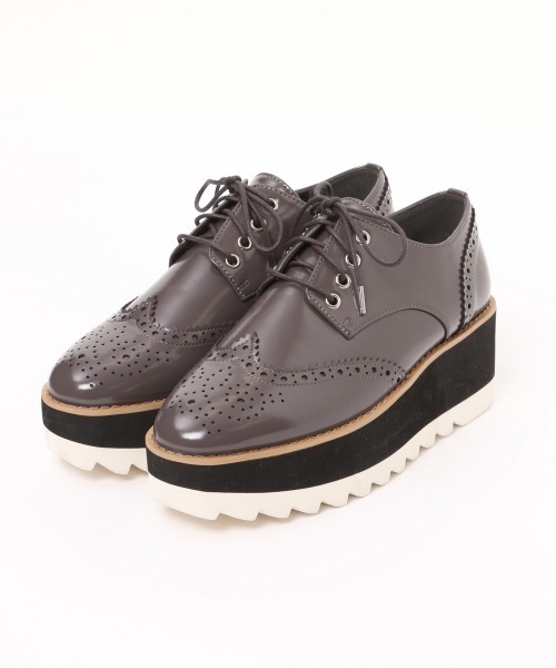 PAGEBOY(ページボーイ)の「厚底レースアップ/オックスフォードシューズ(その他シューズ・レディース・チャコールグレー/ブラック・MEDIUM/LARGE)」の6枚目の写真