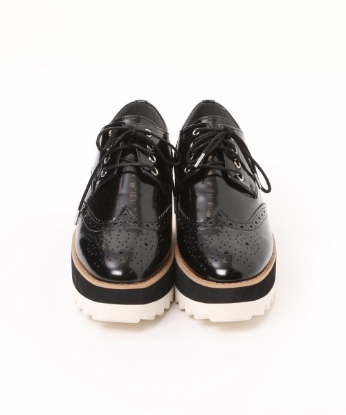 PAGEBOY(ページボーイ)の「厚底レースアップ/オックスフォードシューズ(その他シューズ・レディース・チャコールグレー/ブラック・MEDIUM/LARGE)」の7枚目の写真