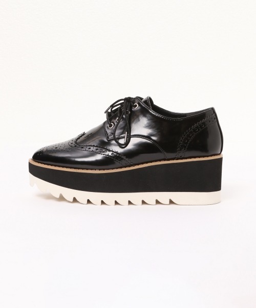 PAGEBOY(ページボーイ)の「厚底レースアップ/オックスフォードシューズ(その他シューズ・レディース・チャコールグレー/ブラック・MEDIUM/LARGE)」の8枚目の写真