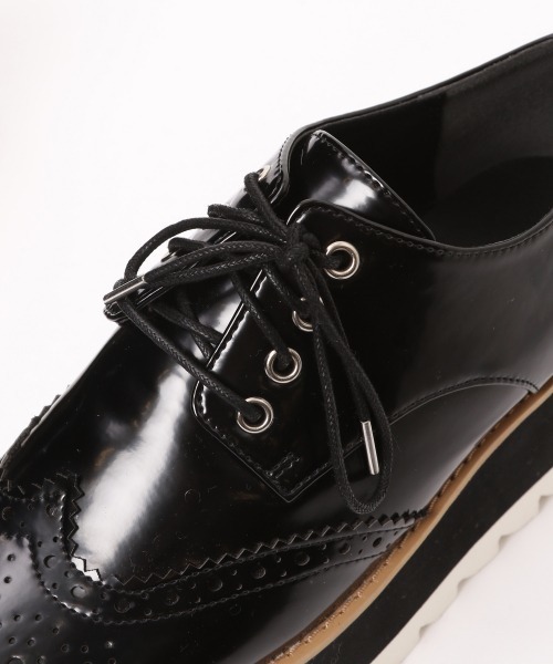 PAGEBOY(ページボーイ)の「厚底レースアップ/オックスフォードシューズ(その他シューズ・レディース・チャコールグレー/ブラック・MEDIUM/LARGE)」の12枚目の写真