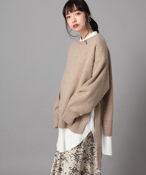 LOWRYS FARM（ローリーズファーム）の「サイドＳムスビプルオーバー　860711（ニット/セーター・レディース・ブラック/グレー/ブルー/ベージュ・FREE）」の16枚目の写真