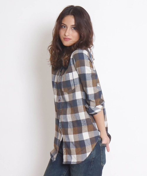 goa（ゴア）の「ｹﾐｶﾙﾊﾞｲｵ加工 ﾈﾙﾁｪｯｸｶｼｭｰｸｰﾙｼｬﾂ（シャツ/ブラウス・レディース・A/B/C/D/E/F/G/H・FREE）」の7枚目の写真