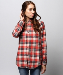 goa | ｹﾐｶﾙﾊﾞｲｵ加工 ﾈﾙﾁｪｯｸｶｼｭｰｸｰﾙｼｬﾂ(シャツ/ブラウス)