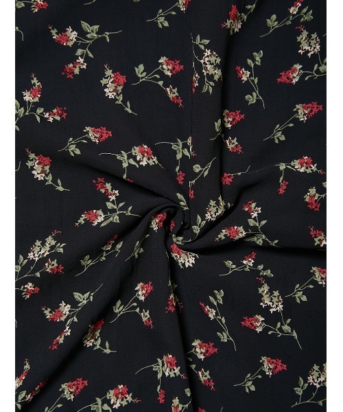 fifth（フィフス）の「小花柄シャーリングロングスカート（スカート・レディース・ブラック/ブラウン・MEDIUM）」の8枚目の写真