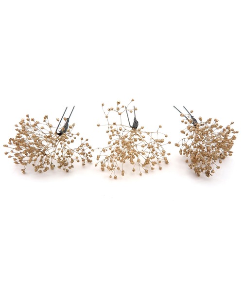 utatane(ウタタネ)の「髪飾り カスミソウ金銀(和装小物・レディース・シルバー/ゴールド・FREE)」の2枚目の写真
