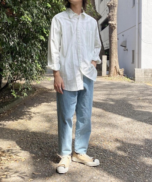 ADAM ET ROPE'（アダムエロペ）の「Origami Dye レギュラーカラーシャツ（シャツ/ブラウス・メンズ・ライトグリーン・M/L）」の12枚目の写真