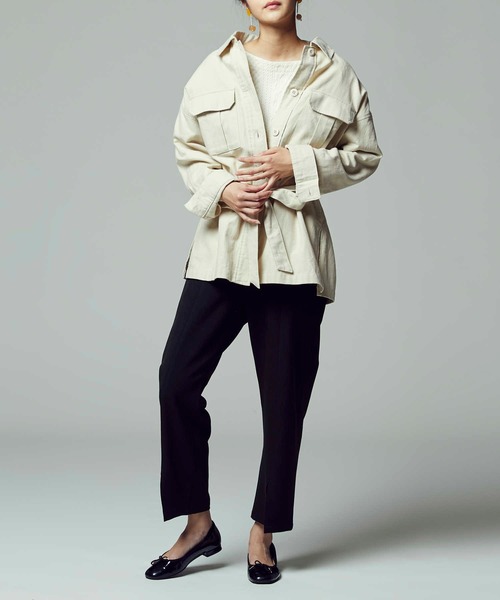 Right-on（ライトオン）の「【RAG MACHINE】前スリットパンツ（その他パンツ・レディース・ブラウン/ブラック・M/L）」の2枚目の写真