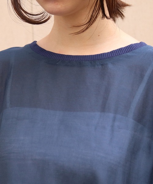 ADAM ET ROPE'（アダムエロペ）の「釦あきコットンシルクワンピース（ワンピース・レディース・オレンジ/ネイビー・FREE）」の11枚目の写真