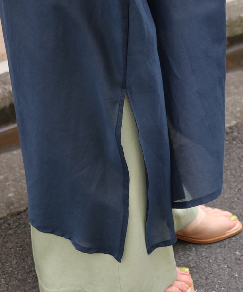 ADAM ET ROPE'（アダムエロペ）の「釦あきコットンシルクワンピース（ワンピース・レディース・オレンジ/ネイビー・FREE）」の13枚目の写真