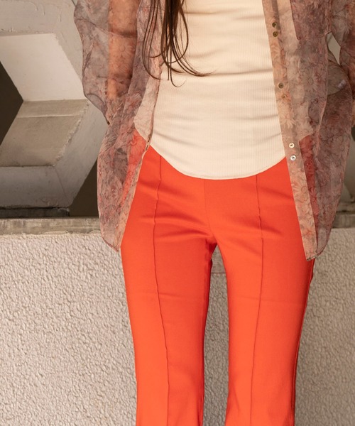 MAISON SPECIAL(メゾンスペシャル)の「◎Spring 9月号掲載:ストレッチフレアパンツ【MAISON SPECIAL/メゾンスペシャル】(その他パンツ・レディース・オレンジ/パイソン/ブラック/ベージュ/ブラウン/パープル・38/36)」の17枚目の写真