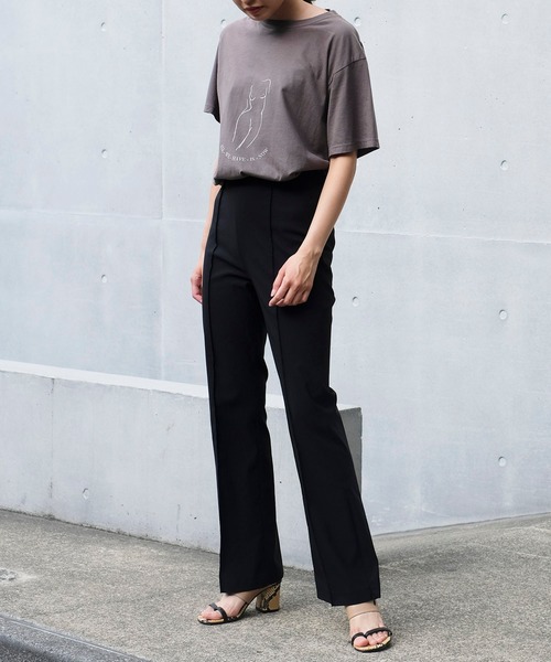 MAISON SPECIAL(メゾンスペシャル)の「◎Spring 9月号掲載:ストレッチフレアパンツ【MAISON SPECIAL/メゾンスペシャル】(その他パンツ・レディース・オレンジ/パイソン/ブラック/ベージュ/ブラウン/パープル・38/36)」の20枚目の写真