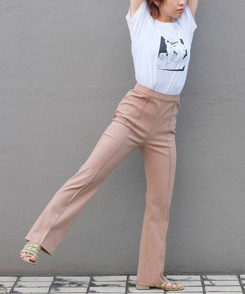 MAISON SPECIAL(メゾンスペシャル)の「◎Spring 9月号掲載:ストレッチフレアパンツ【MAISON SPECIAL/メゾンスペシャル】(その他パンツ・レディース・オレンジ/パイソン/ブラック/ベージュ/ブラウン/パープル・38/36)」の22枚目の写真