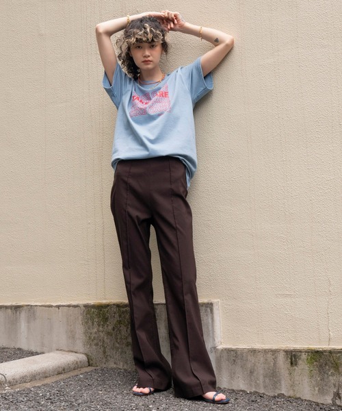 MAISON SPECIAL(メゾンスペシャル)の「◎Spring 9月号掲載:ストレッチフレアパンツ【MAISON SPECIAL/メゾンスペシャル】(その他パンツ・レディース・オレンジ/パイソン/ブラック/ベージュ/ブラウン/パープル・38/36)」の8枚目の写真