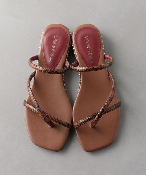 ODETTE E ODILE（オデットエオディール）の「OFC ライントング サンダル20（サンダル・レディース・ブラック/ダークブラウン/オフホワイト・36/35/37）」の4枚目の写真