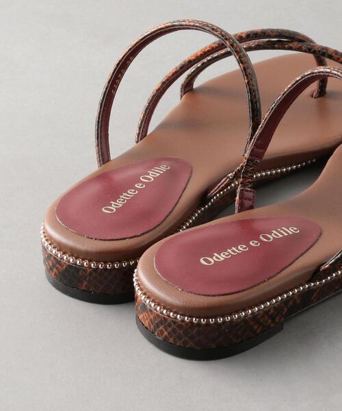 ODETTE E ODILE（オデットエオディール）の「OFC ライントング サンダル20（サンダル・レディース・ブラック/ダークブラウン/オフホワイト・36/35/37）」の9枚目の写真