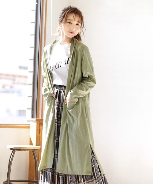 セール】さらっと薄手で快適 UVカットロングカーディガン