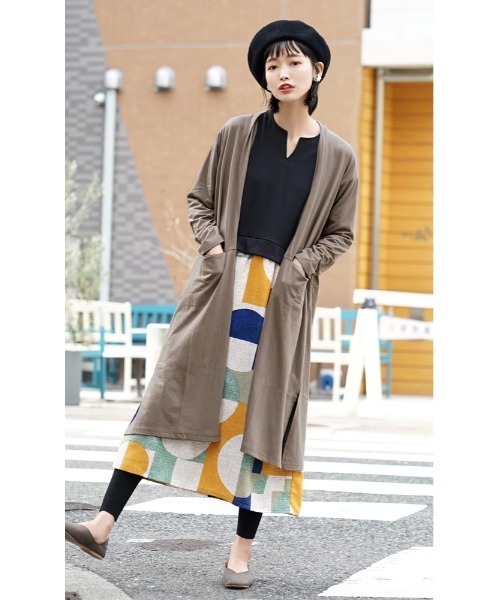 zootie（ズーティー）の「さらっと薄手で快適 UVカットロングカーディガン（カーディガン/ボレロ・レディース・ベージュ系その他/ブルー系その他/イエロー/ネイビー/ブラック/杢グレー/ピンク/オフホワイト/ライトカーキ/チャコール/ライトイエロー/ライトブルー/ミント/ラベンダー・L/M/L-XL/M-L）」の17枚目の写真