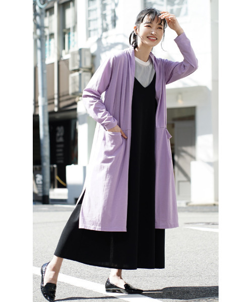 zootie（ズーティー）の「さらっと薄手で快適 UVカットロングカーディガン（カーディガン/ボレロ・レディース・ベージュ系その他/ブルー系その他/イエロー/ネイビー/ブラック/杢グレー/ピンク/オフホワイト/ライトカーキ/チャコール/ライトイエロー/ライトブルー/ミント/ラベンダー・L/M/L-XL/M-L）」の19枚目の写真