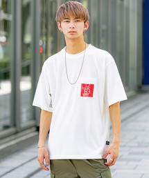 トレードマーク ワンポイント  ポケットプリント ビッグシルエット Tシャツ