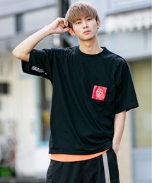 En serio TOKYO | トレードマーク / ワンポイント / シンプル プリント / ポケット 付き / ビッグシルエット Tシャツ(Tシャツ/カットソー)
