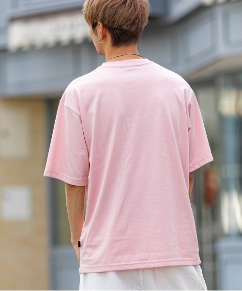 En serio TOKYO（エンソリオトーキョー）の「トレードマーク ワンポイント  ポケットプリント ビッグシルエット Tシャツ（Tシャツ/カットソー・メンズ・ブラック/オフホワイト/サンドベージュ/ミント/スモークピンク/ネイビー・LL/S/M/L）」の22枚目の写真