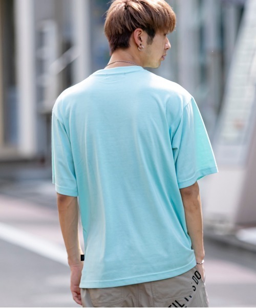 En serio TOKYO（エンソリオトーキョー）の「トレードマーク ワンポイント  ポケットプリント ビッグシルエット Tシャツ（Tシャツ/カットソー・メンズ・ブラック/オフホワイト/サンドベージュ/ミント/スモークピンク/ネイビー・LL/S/M/L）」の18枚目の写真