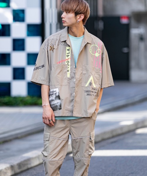 En serio TOKYO（エンソリオトーキョー）の「トレードマーク ワンポイント  ポケットプリント ビッグシルエット Tシャツ（Tシャツ/カットソー・メンズ・ブラック/オフホワイト/サンドベージュ/ミント/スモークピンク/ネイビー・LL/S/M/L）」の10枚目の写真