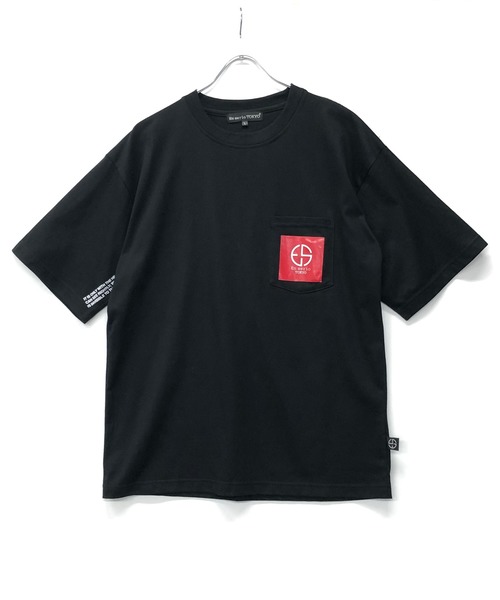 En serio TOKYO（エンソリオトーキョー）の「トレードマーク ワンポイント  ポケットプリント ビッグシルエット Tシャツ（Tシャツ/カットソー・メンズ・ブラック/オフホワイト/サンドベージュ/ミント/スモークピンク/ネイビー・LL/S/M/L）」の17枚目の写真