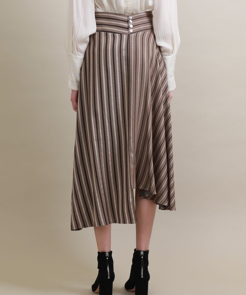 RITO（リト）の「【Rito(リト)】マルチストライプアシンメトリースカート 　0770RTW713S（スカート・レディース・ブラウン/ブルー・36）」の8枚目の写真
