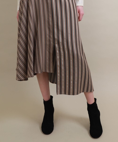 RITO（リト）の「【Rito(リト)】マルチストライプアシンメトリースカート 　0770RTW713S（スカート・レディース・ブラウン/ブルー・36）」の11枚目の写真