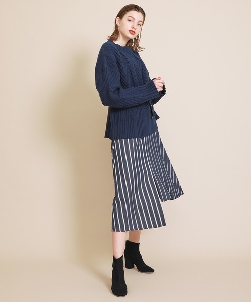 RITO（リト）の「【Rito(リト)】マルチストライプアシンメトリースカート 　0770RTW713S（スカート・レディース・ブラウン/ブルー・36）」の14枚目の写真