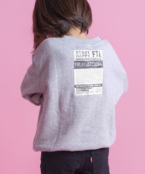 FRUIT OF THE LOOM（フルーツオブザルーム）の「キッズ プリントスウェットシャツ / 長袖 / スウェット / 前面 / ロゴ / プリント / ユニセックス（スウェット・キッズ・ホワイト/ブラック/グレー・90-100cm/110-120cm/130-140cm）」の17枚目の写真