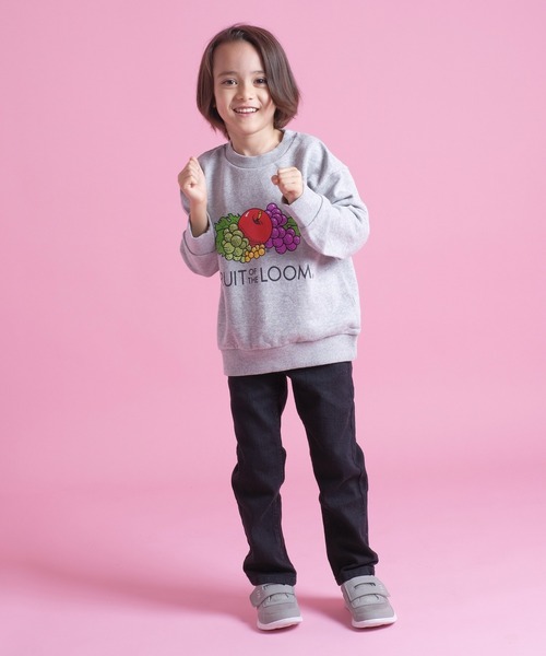 FRUIT OF THE LOOM（フルーツオブザルーム）の「キッズ プリントスウェットシャツ / 長袖 / スウェット / 前面 / ロゴ / プリント / ユニセックス（スウェット・キッズ・ホワイト/ブラック/グレー・90-100cm/110-120cm/130-140cm）」の15枚目の写真
