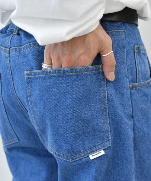 Perushu（ペルーシュ）の「ワイドストレートパンツ（デニムパンツ・メンズ・オフホワイト/ベージュ/カーキ/ライトブルー/サックスブルー・SMALL/MEDIUM/LARGE）」の14枚目の写真