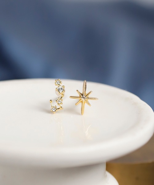 ANEMONE(アネモネ)の「ビジューが紡ぐ星座ピアス(ピアス(両耳用)・レディース・F/H/G/E/C/K/A/I/B/J/D/L・FREE)」の2枚目の写真