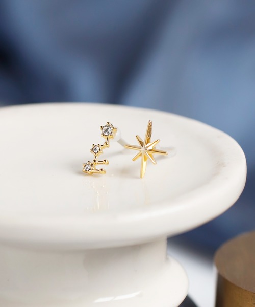 ANEMONE(アネモネ)の「ビジューが紡ぐ星座ピアス(ピアス(両耳用)・レディース・F/H/G/E/C/K/A/I/B/J/D/L・FREE)」の5枚目の写真