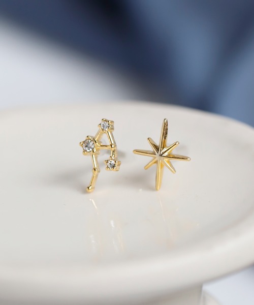 ANEMONE(アネモネ)の「ビジューが紡ぐ星座ピアス(ピアス(両耳用)・レディース・F/H/G/E/C/K/A/I/B/J/D/L・FREE)」の7枚目の写真