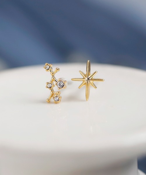 ANEMONE(アネモネ)の「ビジューが紡ぐ星座ピアス(ピアス(両耳用)・レディース・F/H/G/E/C/K/A/I/B/J/D/L・FREE)」の9枚目の写真
